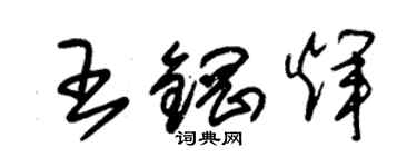 朱錫榮王鋼輝草書個性簽名怎么寫