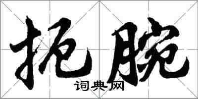 胡問遂扼腕行書怎么寫