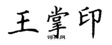 丁謙王掌印楷書個性簽名怎么寫