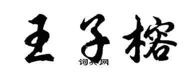 胡問遂王子榕行書個性簽名怎么寫