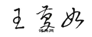 駱恆光王慶如草書個性簽名怎么寫