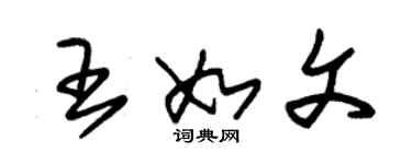 朱錫榮王如文草書個性簽名怎么寫