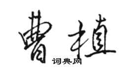 駱恆光曹植行書個性簽名怎么寫