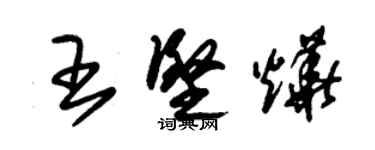 朱錫榮王堅燁草書個性簽名怎么寫