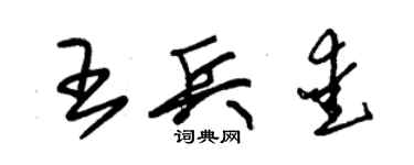 朱錫榮王兵愛草書個性簽名怎么寫