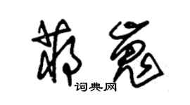 朱錫榮蔣嵬草書個性簽名怎么寫