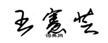 朱錫榮王憲芝草書個性簽名怎么寫