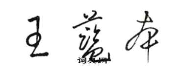 駱恆光王藍本草書個性簽名怎么寫