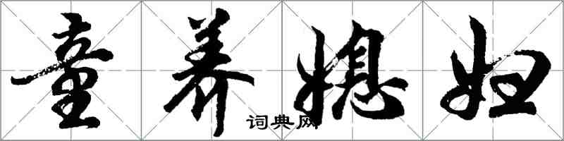 胡問遂童養媳婦行書怎么寫