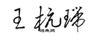 駱恆光王杭瑞草書個性簽名怎么寫