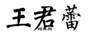 翁闓運王君蕾楷書個性簽名怎么寫