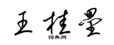 梁錦英王桂壘草書個性簽名怎么寫