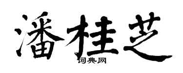 翁闓運潘桂芝楷書個性簽名怎么寫