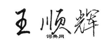 駱恆光王順輝行書個性簽名怎么寫
