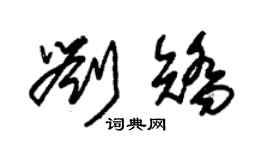朱錫榮劉矯草書個性簽名怎么寫