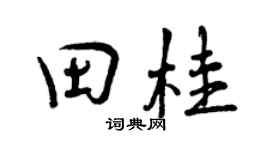 曾慶福田桂行書個性簽名怎么寫