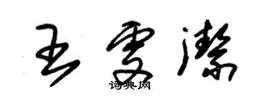 朱錫榮王雯潔草書個性簽名怎么寫