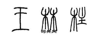 陳墨王林柱篆書個性簽名怎么寫