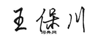 駱恆光王保川行書個性簽名怎么寫