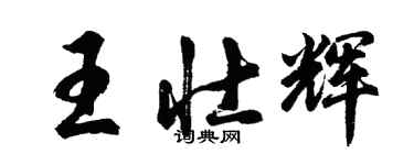 胡問遂王壯輝行書個性簽名怎么寫