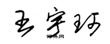 朱錫榮王宇珂草書個性簽名怎么寫