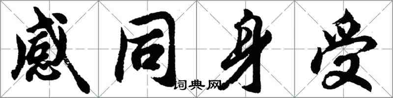 胡問遂感同身受行書怎么寫