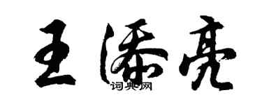 胡問遂王添亮行書個性簽名怎么寫