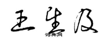 曾慶福王望及草書個性簽名怎么寫