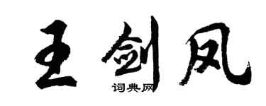 胡問遂王劍鳳行書個性簽名怎么寫
