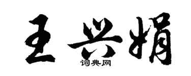 胡問遂王興娟行書個性簽名怎么寫