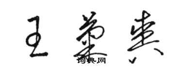 駱恆光王菊爽草書個性簽名怎么寫