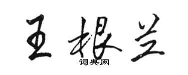 駱恆光王根蘭行書個性簽名怎么寫