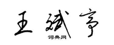 梁錦英王斌亭草書個性簽名怎么寫