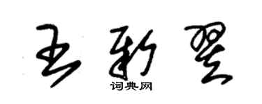 朱錫榮王新翌草書個性簽名怎么寫