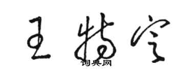 駱恆光王特定草書個性簽名怎么寫