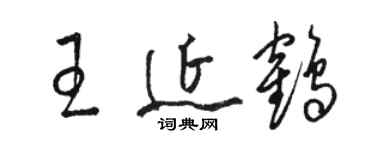 駱恆光王延鶴草書個性簽名怎么寫