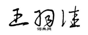 曾慶福王羽佳草書個性簽名怎么寫