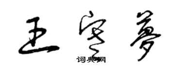 曾慶福王寒夢草書個性簽名怎么寫