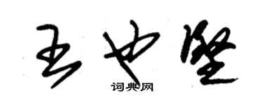 朱錫榮王也堅草書個性簽名怎么寫