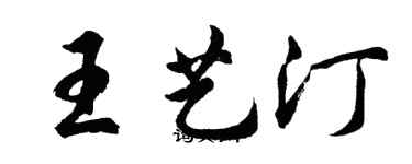 胡問遂王藝汀行書個性簽名怎么寫