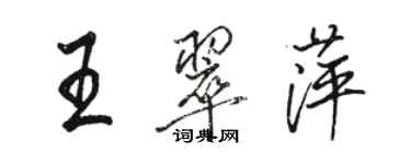 駱恆光王翠萍行書個性簽名怎么寫