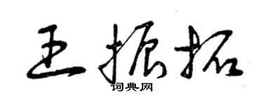 曾慶福王振拓草書個性簽名怎么寫