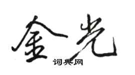 駱恆光金光行書個性簽名怎么寫