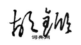 駱恆光胡杴草書個性簽名怎么寫