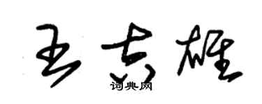 朱錫榮王吉雄草書個性簽名怎么寫