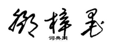 朱錫榮鄧梓墨草書個性簽名怎么寫