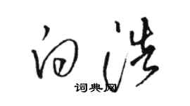 駱恆光白浩草書個性簽名怎么寫