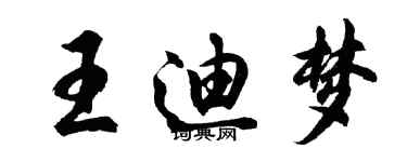 胡問遂王迪夢行書個性簽名怎么寫