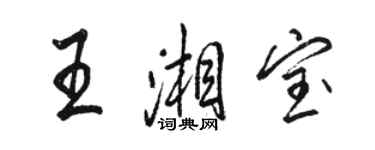 駱恆光王湘寶行書個性簽名怎么寫