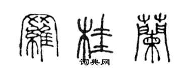 陳聲遠羅桂蘭篆書個性簽名怎么寫
